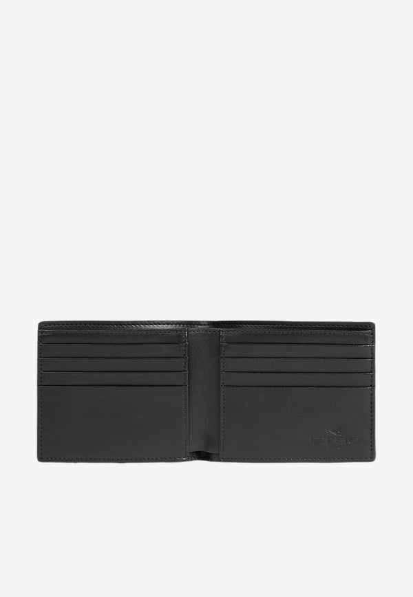 Etro Paisley Jacquard Bi-Fold Wallet 0F557-8007 0001 Black
