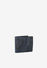 Etro Paisley Jacquard Bi-Fold Wallet 0F557-8007 0200 Blue