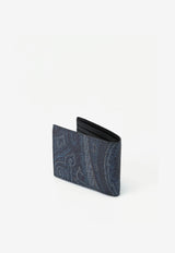 Etro Paisley Jacquard Bi-Fold Wallet 0F557-8007 0200 Blue