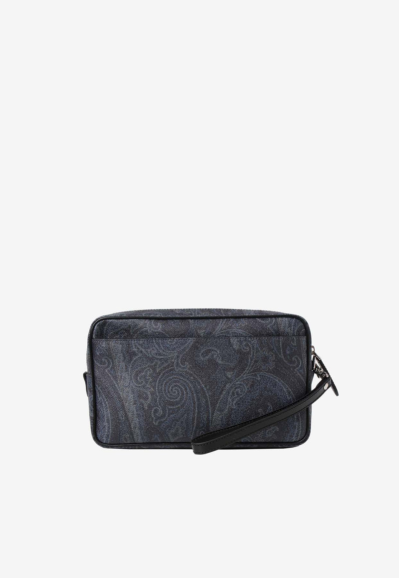 0H768-8007 0200 Navy Paisley Pattern Pouch