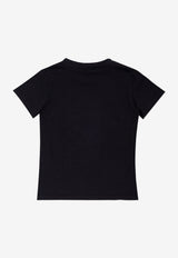 Versace Kids Girls Studded Medusa T-shirt Black 1000052 1A04790 2B130