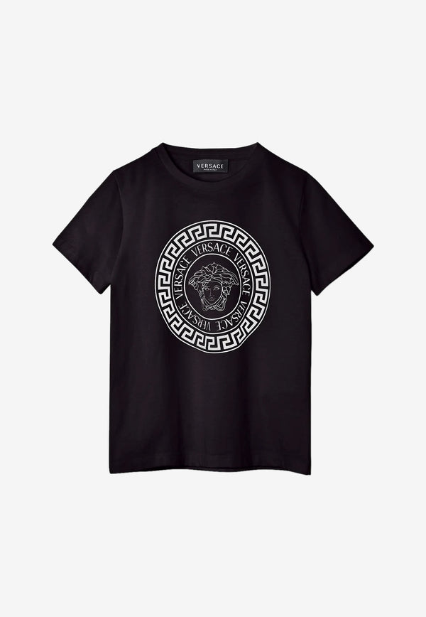 Versace Kids Boys Medusa Print T-shirt Black 1000129 1A04740 2B020