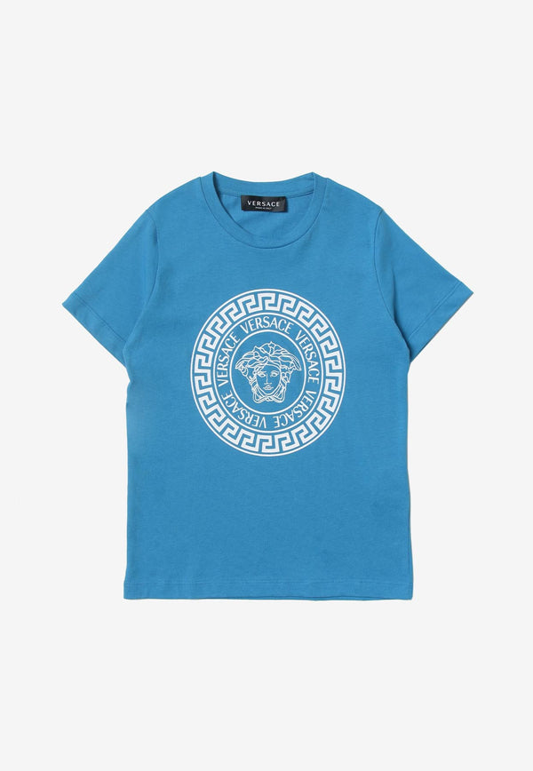 Versace Kids Boys Medusa Head T-shirt Blue 1000129 1A04740 2V800