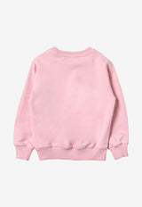 Versace Kids Girls Studded Medusa Sweatshirt Pink 1000349 1A04784 2PB80