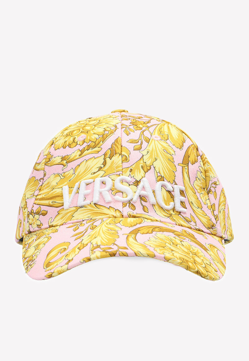 Versace Logo Barocco Print Cap Gold 1001590 1A01281 5P220
