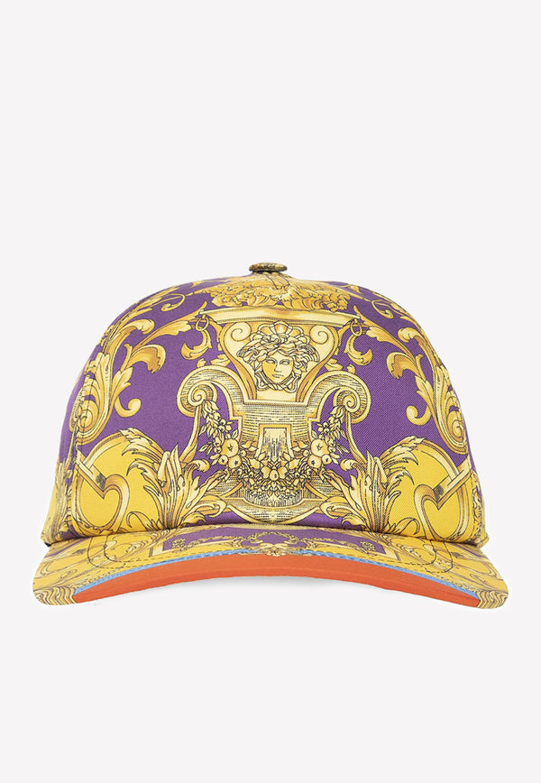 Versace Barocco Goddess Baseball Cap in Silk Multicolor 1001590 1A03921 5L290