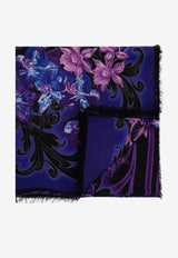 Versace Orchid Barocco Print Scarf 1001599 1A07488 5BA60 Multicolor