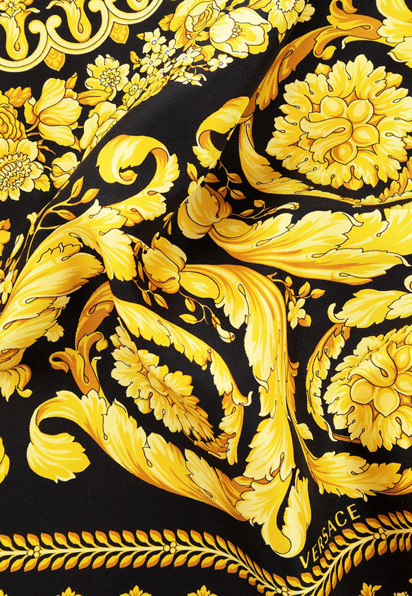 Versace Barocco Large Silk Foulard Yellow 1001600 1A04577 5B000