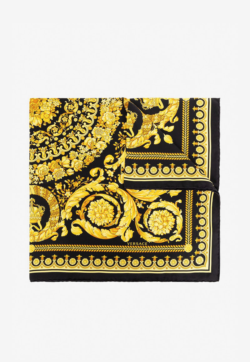 Versace Barocco Large Silk Foulard Yellow 1001600 1A04577 5B000