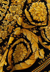 Versace Barocco Print Silk Scarf Yellow 1001601 1A04577 5B000