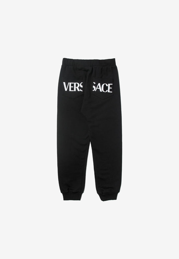 Versace Kids Boys Greca Print Track Pants Black 1001678 1A04723 2B020