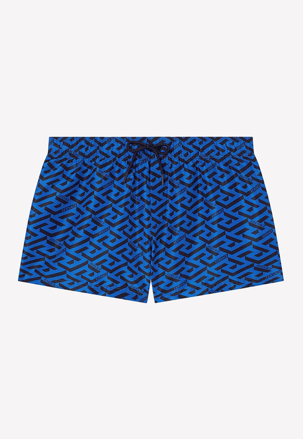 Versace All-Over Greca Swim Shorts 1002516 1A01767 5U290 Blue