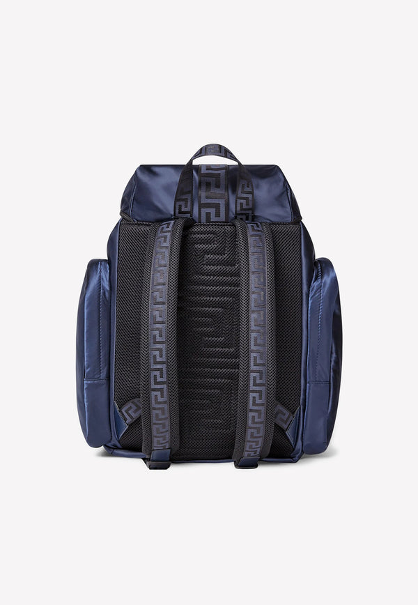 Versace Greca Print Backpack 1003066 DNYGR3 2UC5E Navy