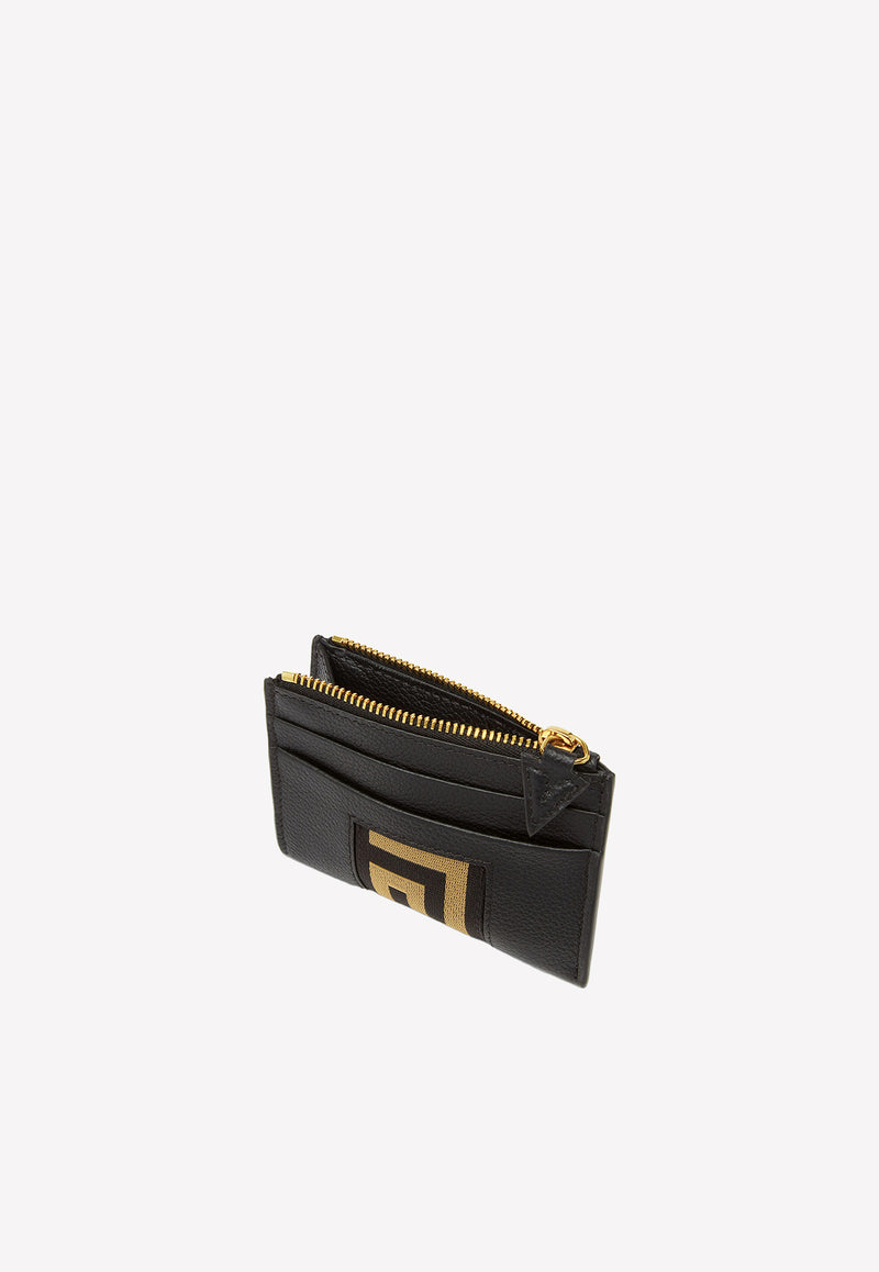 Versace Greca Print Leather Wallet 1003084 1A02649 2B15V Black