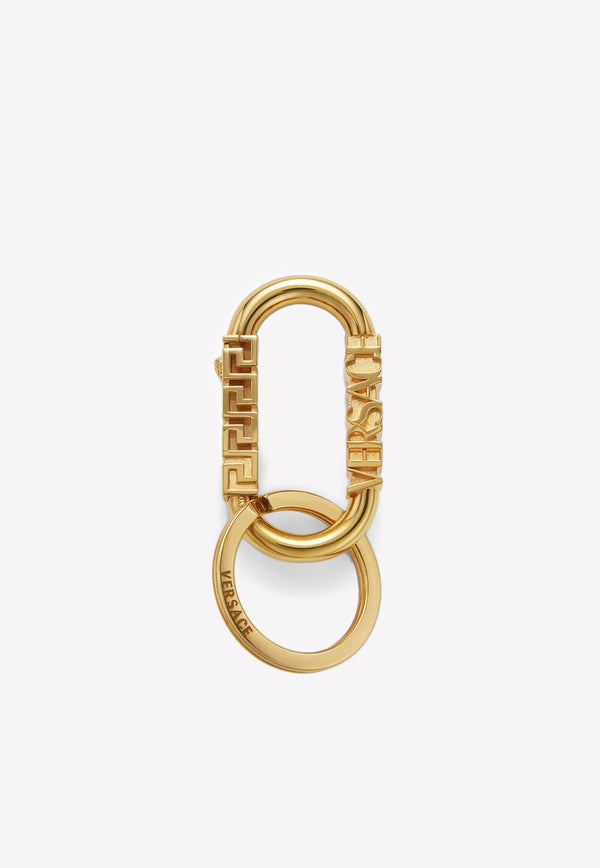 Versace Greca Logo Keychain 1003451 1A00620 3J000 Gold