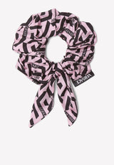 Versace Greca Detail Hair Scrunchie 1003722 1A02557 5P210 Pink