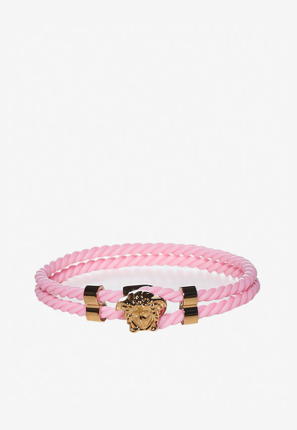 Versace Medusa Braided Bracelet Pink 1004070 1A02981 1PB9V