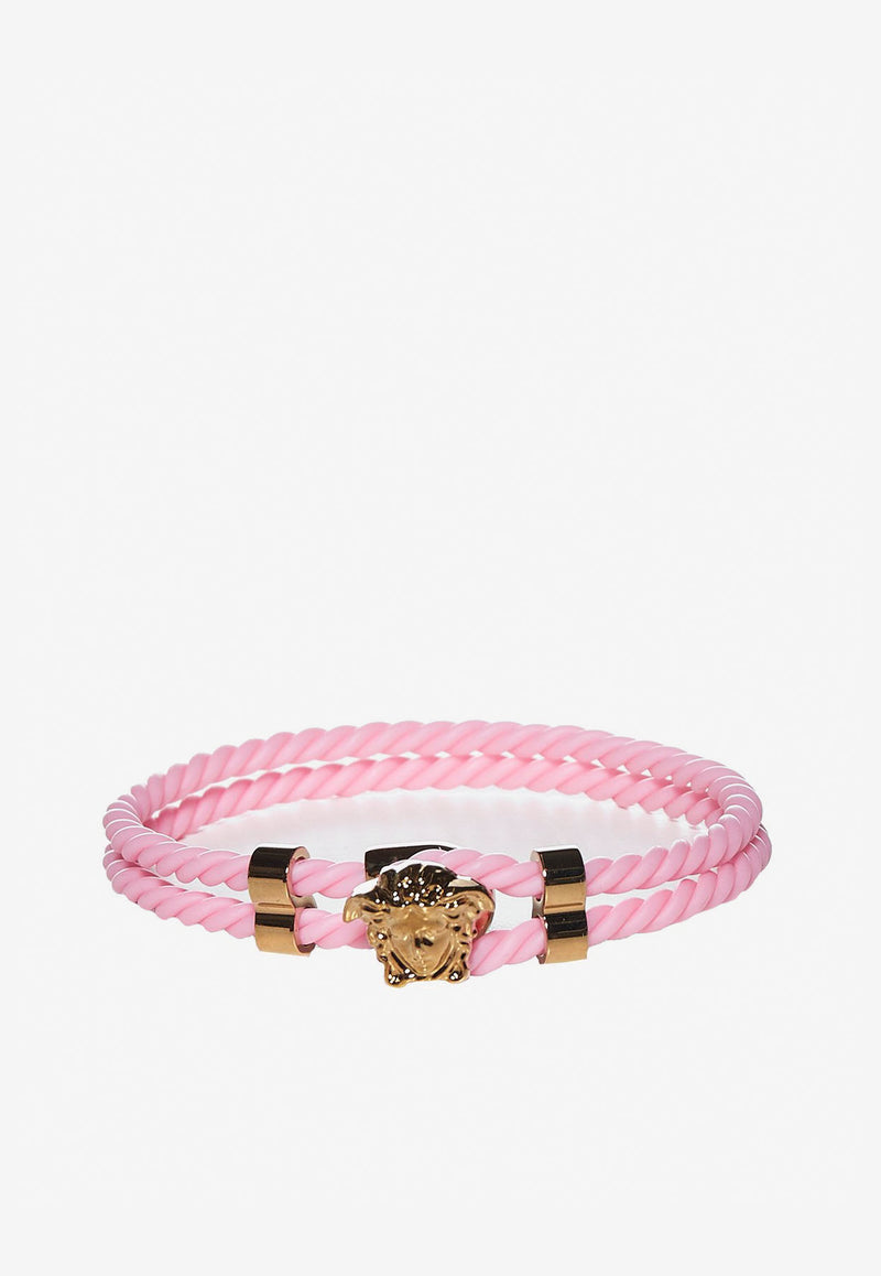 Versace Medusa Braided Bracelet Pink 1004070 1A02981 1PB9V