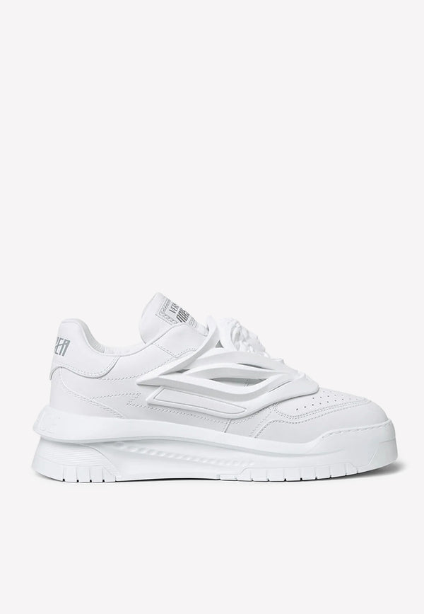 Versace Odissea Low-Top Sneakers in Leather 1004524 1A03180 1W010 White