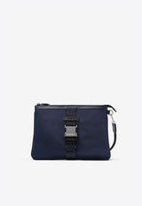 Versace Greca Zipped Pouch Bag Blue 1005622 DNYGR3 2UC5E