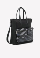 Versace Greca Print Tote Bag 1005647 1A04240 5B05E Black