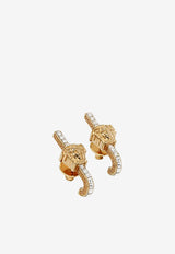Versace Medusa J-Shaped Earrings Gold 1005767 1A00621 4J090