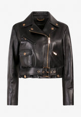 Versace Medusa Leather Biker Jacket Black 1005845 1A04472 1B000