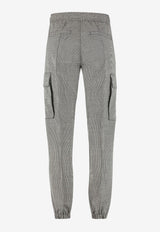 Versace Medusa Houndstooth Cargo Track Pants Monochrome 1006029 1A04124 2W020