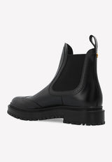 Versace Slip-On Ankle Boots in Leather 1006049 1A02335 1B00V Black
