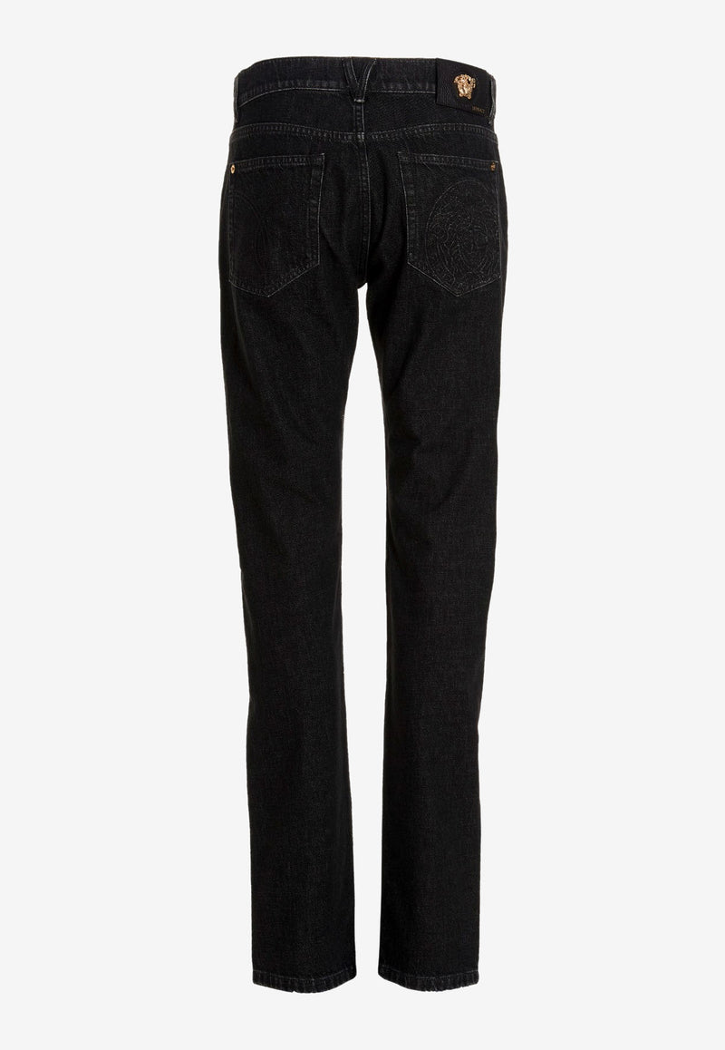 Versace Medusa Slim-Fit Jeans Black 1006078 1A04334 1D040