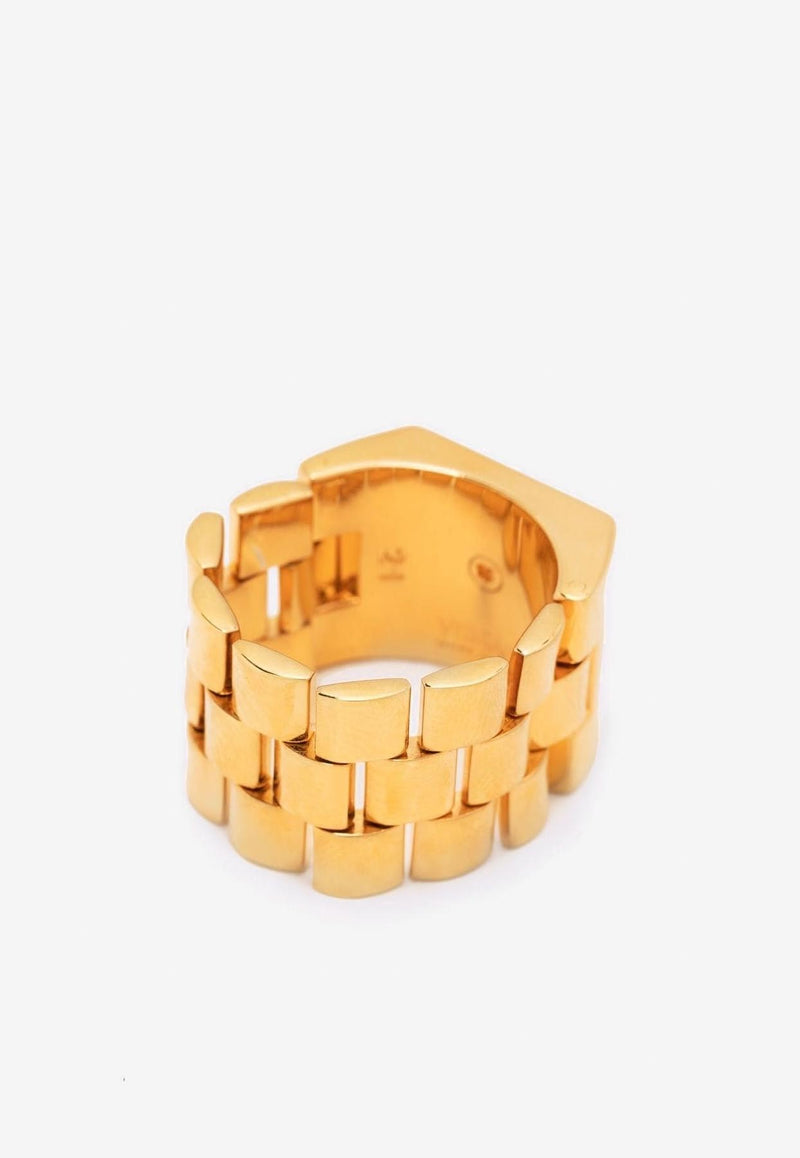 Versace Medusa Enamel Ring Gold 1006308 1A00638 4J120