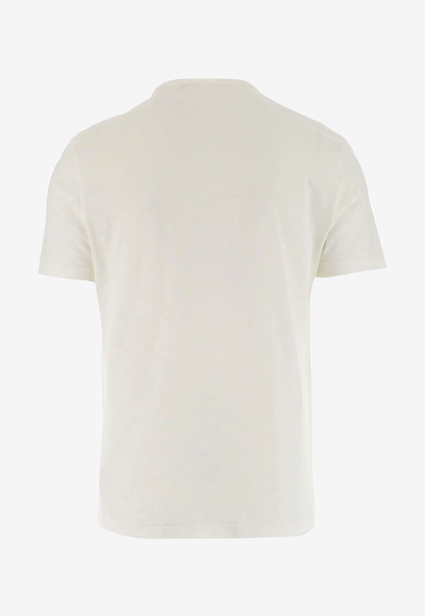 Versace Graphic Print Crewneck T-shirt White 1006430 1A04137 1W010