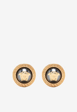 Versace Medusa Greca Pearl Stud Earrings Gold 1006803 1A05105 4J120