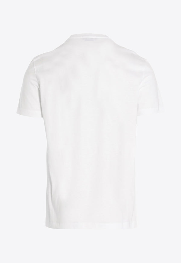 Versace Medusa Logo Embroidered T-shirt White 1006984 1A04967 1W010