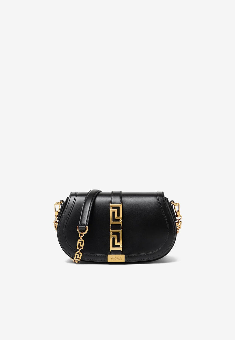 Versace Greca Goddess Leather Shoulder Bag Black 1007128 1A05134 1B00V