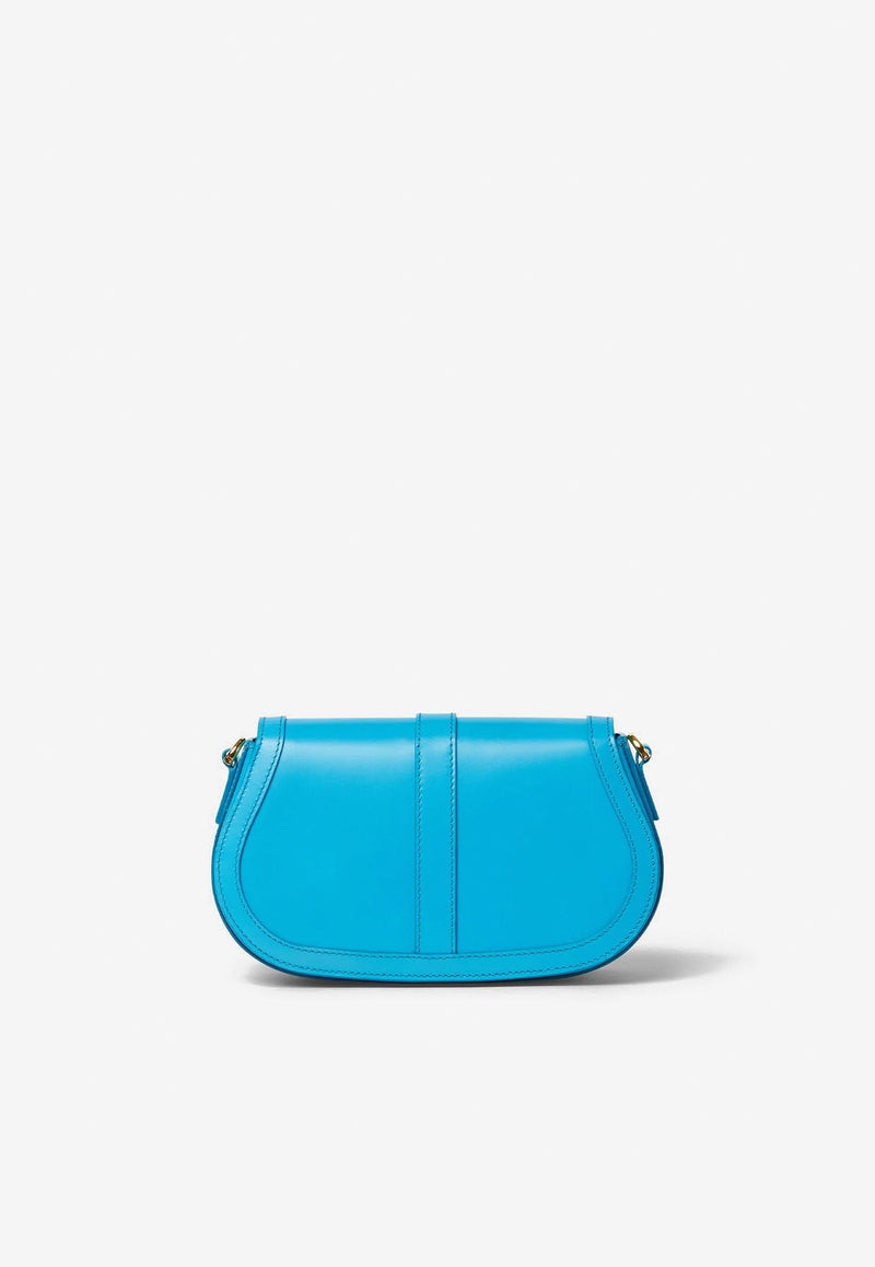 Versace Greca Goddess Leather Shoulder Bag Blue 1007128 1A05134 1V83V