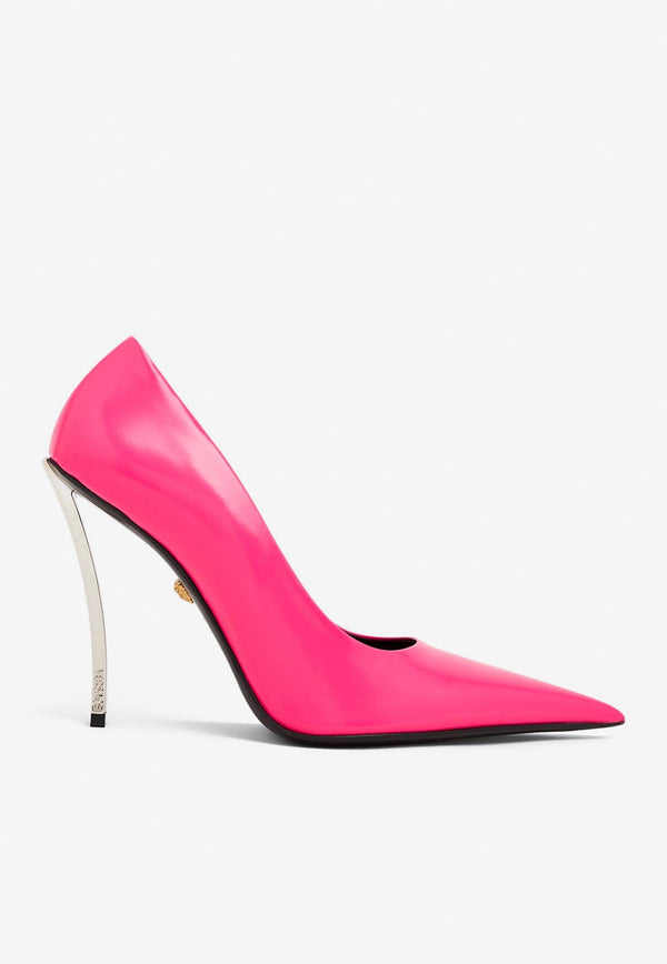 Versace 110 Pointed Leather Pumps 1007138 DVT51 1PM6P Pink