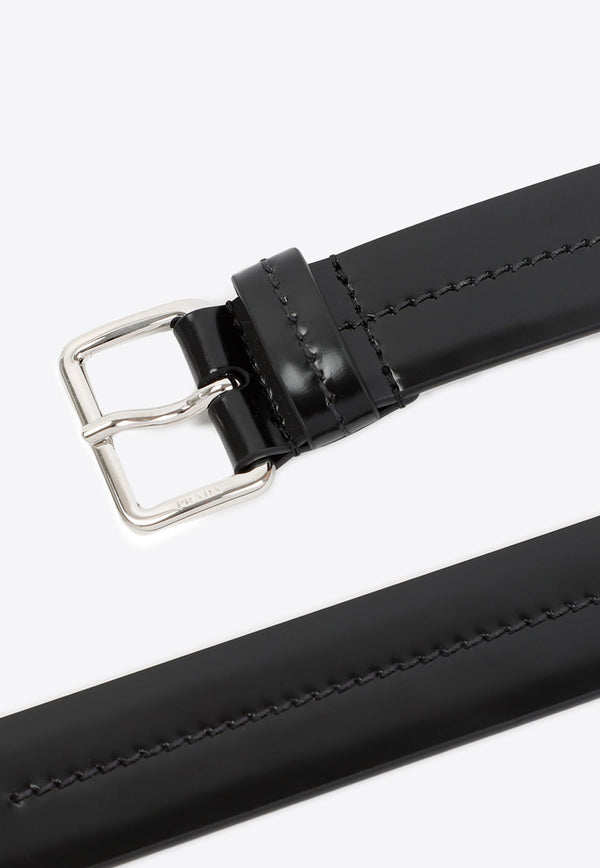 Buckle Belt in Patent Leather