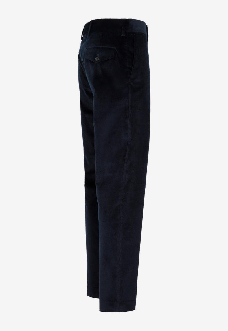 Slim-Leg Velvet Pants