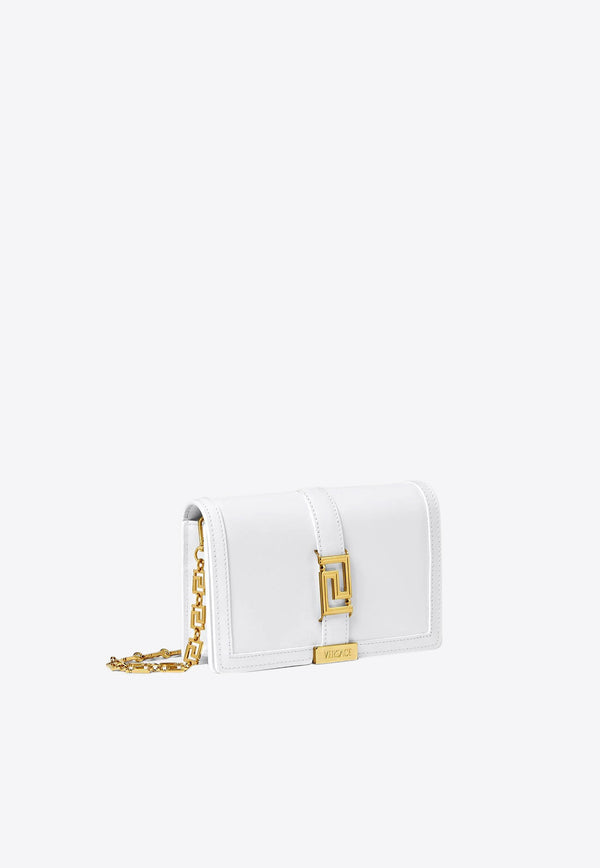Versace Greca Goddess Mini Shoulder Bag White 1007220 1A05134 1W00V