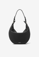 Versace Small Repeat Hobo Leather Shoulder Bag 1007680 1A07089 1B00P Black