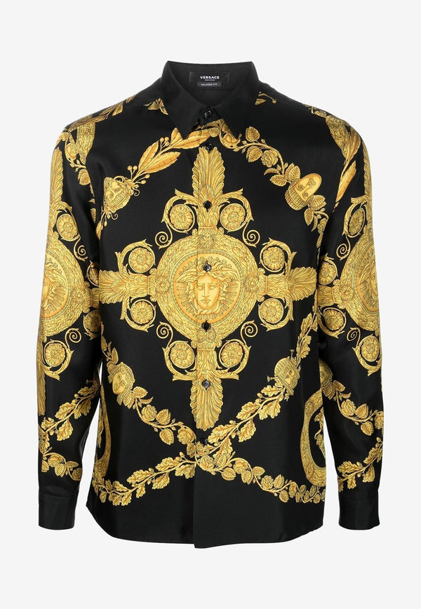 Versace Maschera Baroque Print Silk Shirt 1008573 1A06819 5B000 Multicolor