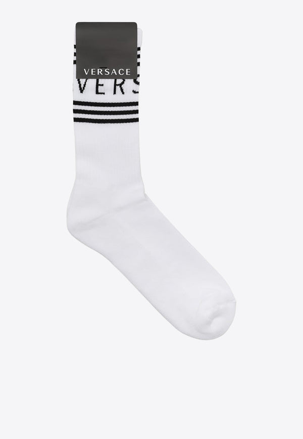 Versace Sports Logo Socks White 10088351A06357/M_VERSA-2W020