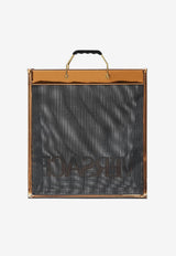 Versace Logo Tall Tote Bag 1008924 1A06765 2X16V Brown
