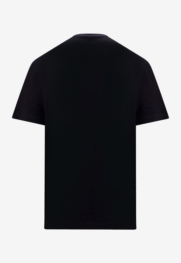 Versace Maschera Baroque Print T-shirt 1009322 1A06782 5B000 Black