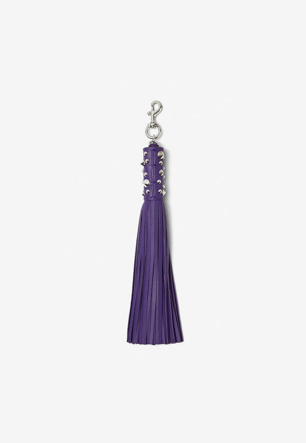 Versace Studded Fringed Keychain 1009816 1A07090 1LD2P Purple