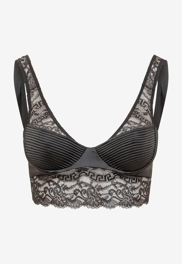 Versace Lace Bralette Top 1010115 1A07328 1B000 Black