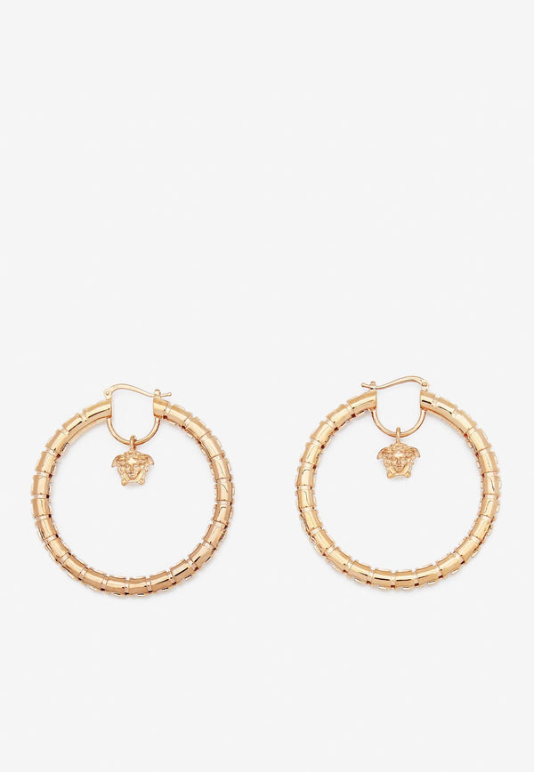 Versace Greca Hoop Earrings 1010368 1A00620 3J000 Gold