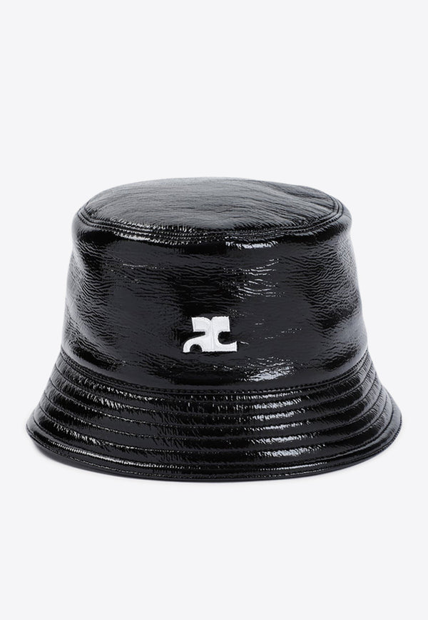 Logo-Embroidered Vinyl Bucket Hat