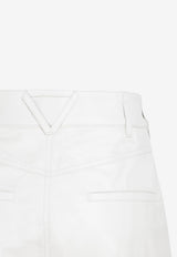 Bottega Veneta Cargo Pants in Calf Leather  679848.V1CY0 9908 POPCORN